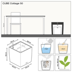   () Lechuza () Cube Cottage 50 