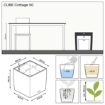   () Lechuza () Cube Cottage 50 -