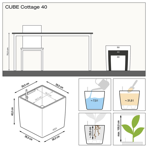  () Lechuza () Cube Cottage 40, -