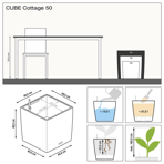   () Lechuza () Cube Cottage 50, -